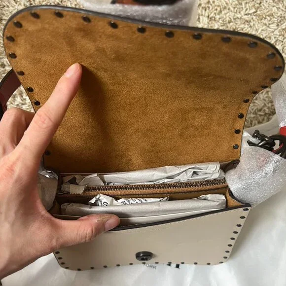 Coach Beat Shoulder Bag 18 In Colorblock With Rivets - Picture 10 of 10